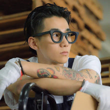 Load image into Gallery viewer, Handmade Retro Square Optical Glasses Frame for Men Women Super Thick Myopia Prescription Eyeglasses Full Rim Acetate Eyewear