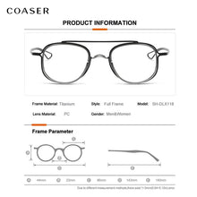 Carica l&#39;immagine nel visualizzatore di Gallery, Handmade Round Design Vintage Eyeglasses Men Great Quality Titanium Glasses Frame Women Optical Prescription Myopia Eyewear
