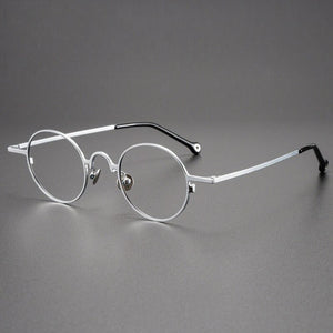 Handmade Round Titanium Glasses Frame for Men High-Grade Eyewear Women Metal Optical Prescription Glasses