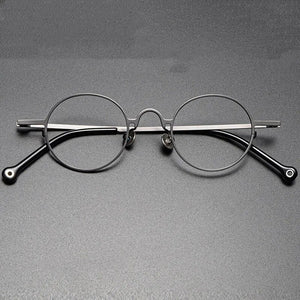 Handmade Round Titanium Glasses Frame for Men High-Grade Eyewear Women Metal Optical Prescription Glasses