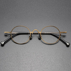 Handmade Round Titanium Glasses Frame for Men High-Grade Eyewear Women Metal Optical Prescription Glasses