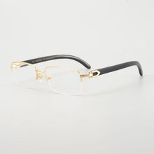 Load image into Gallery viewer, Handmadehigh-end half frame ox horn glasses frame men&#39;s and women&#39;s business big face ultra light spring leg with myopia glass