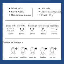 Load image into Gallery viewer, Handoer Pure Titanium Glasses Frame Half Rimless Men Business UV400 Anti-Reflective Optical Prescription Eyewear Spectacles