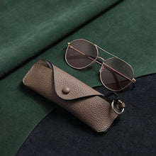 Load image into Gallery viewer, Hanging Neck Sunglasses Bag Cover Myopia Glasses Case Leather Portable Eyewear Box glasses Pouch