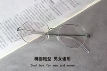 Load image into Gallery viewer, Danish Design pure handmade spectacle frame with prescription spectacle lens men and women&#39;s oval frame glasses with myopia anti