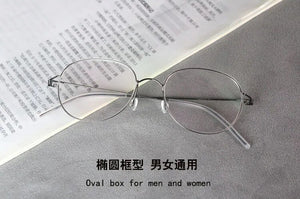 Danish Design pure handmade spectacle frame with prescription spectacle lens men and women's oval frame glasses with myopia anti