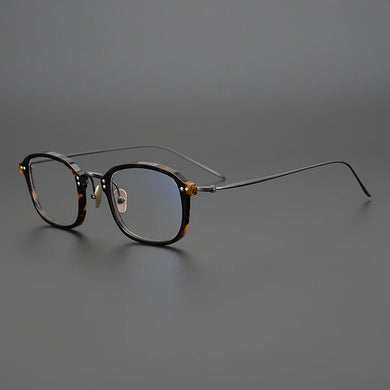 Vintage Acetate Small Glasses Frame Women Men Square Titanium Prescription Optical Myopia Eyeglasses Frame Luxury Brand Eyewear