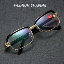 Load image into Gallery viewer, seemfly Optical Glass Reading Glasses With Blue Film Presbyopia Eyeglasses For Women Men Diopter With +1 +1.5 +2 +2.5 +3 +3.5 +4