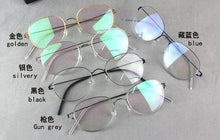 Load image into Gallery viewer, Danish Design pure handmade spectacle frame with prescription spectacle lens men and women&#39;s oval frame glasses with myopia anti