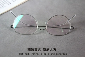 Danish Design pure handmade spectacle frame with prescription spectacle lens men and women's oval frame glasses with myopia anti