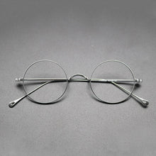 Load image into Gallery viewer, Vintage Pure Titanium Eyeglasses Frame Men Small Round Myopia Prescription Optical Glasses Frame Women Retro Luxury Eyewear