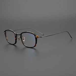 Vintage Acetate Small Glasses Frame Women Men Square Titanium Prescription Optical Myopia Eyeglasses Frame Luxury Brand Eyewear