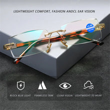 Load image into Gallery viewer, seemfly High Quality Anti Blue Light Men Women Reading Glasses Metal Elderly Vintage Presbyopic Far sight Goggles +1.5 2.0