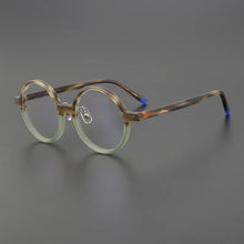 Load image into Gallery viewer, Acetate Glasses frame Women Round Mixed Color Men Retro Optical Prescription Eyewear Lady Myopia Reading Eyewear