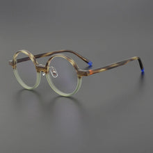 Load image into Gallery viewer, Acetate Glasses frame Women Round Mixed Color Men Retro Optical Prescription Eyewear Lady Myopia Reading Eyewear