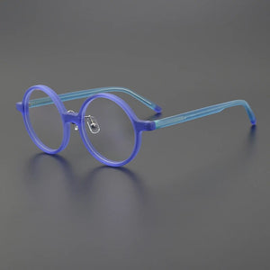 Acetate Glasses frame Women Round Mixed Color Men Retro Optical Prescription Eyewear Lady Myopia Reading Eyewear