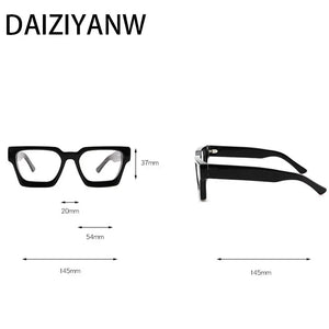 Acetate Optical Spectacle Frame Women Square Glasses Frame Men Wide Leg Glasses Frame
