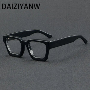 Acetate Optical Spectacle Frame Women Square Glasses Frame Men Wide Leg Glasses Frame