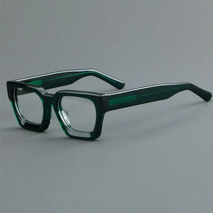 Acetate Optical Spectacle Frame Women Square Glasses Frame Men Wide Leg Glasses Frame