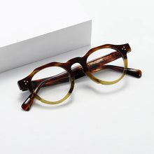 Load image into Gallery viewer, Brand Designer Acetate Glasses Frame Men Clear Lens Retro Round Eyeglasses Women Myopia Prescription Eyewear TVR516