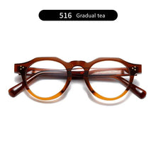 Load image into Gallery viewer, Brand Designer Acetate Glasses Frame Men Clear Lens Retro Round Eyeglasses Women Myopia Prescription Eyewear TVR516
