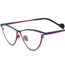 Load image into Gallery viewer, High Quality Color Titanium Eyeglasses Frame Men Women  Flat Light Mirror Cat&#39;s Eye Retro Optical Prescription Glasses
