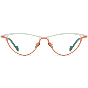 High Quality Color Titanium Eyeglasses Frame Men Women  Flat Light Mirror Cat's Eye Retro Optical Prescription Glasses