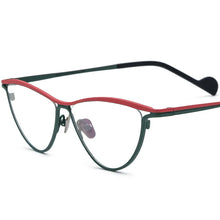 Load image into Gallery viewer, High Quality Color Titanium Eyeglasses Frame Men Women  Flat Light Mirror Cat&#39;s Eye Retro Optical Prescription Glasses