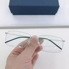 Load image into Gallery viewer, Eyewear Denmark Style Pure Titanium Myopia Square Glasses Frame Men Screwless Eyeglasses Ultralight Optical Lenses