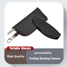 Load image into Gallery viewer, Portable Folding Reading Glasses Men Women Anti-Blue Light Ultra Thin Computer Spectacles With glasses case 1.5