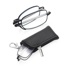 Load image into Gallery viewer, Portable Folding Reading Glasses Men Women Anti-Blue Light Ultra Thin Computer Spectacles With glasses case 1.5