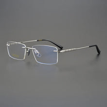 Carica l&#39;immagine nel visualizzatore di Gallery, High Quality Pure Titanium Glasses Frame Ultra-light Rimless Men Square Business Eyeglasses Women Myopia Spectacles Prescription