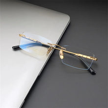 Carica l&#39;immagine nel visualizzatore di Gallery, High Quality Pure Titanium Glasses Frame Ultra-light Rimless Men Square Business Eyeglasses Women Myopia Spectacles Prescription