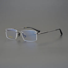 Carica l&#39;immagine nel visualizzatore di Gallery, High Quality Pure Titanium Glasses Frame Ultra-light Rimless Men Square Business Eyeglasses Women Myopia Spectacles Prescription