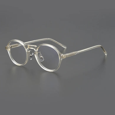 High Quality Retro Round Acetate Glasses Frame Men Optical Myopia Prescription Eyeglasses Women Japanese Vintage Brand Eyewear