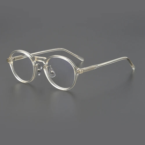 High Quality Retro Round Acetate Glasses Frame Men Optical Myopia Prescription Eyeglasses Women Japanese Vintage Brand Eyewear