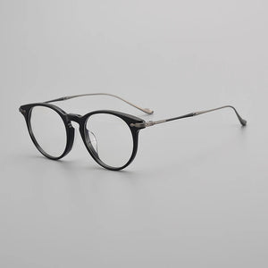 High Quality Retro Round Optical Glasses Frame Men Vintage Titanium Acetate Prescription Eyeglasses Women  Myopia Eyewear