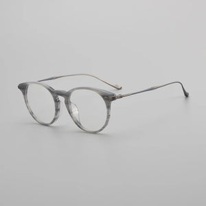 High Quality Retro Round Optical Glasses Frame Men Vintage Titanium Acetate Prescription Eyeglasses Women  Myopia Eyewear
