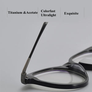High Quality Retro Round Optical Glasses Frame Men Vintage Titanium Acetate Prescription Eyeglasses Women  Myopia Eyewear