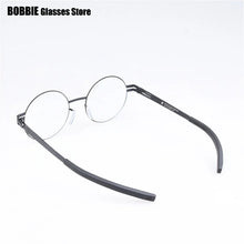 Load image into Gallery viewer, Retro Round Screwless Glasses Frame Handmade Men Vintage Optical Prescription Eyeglasses Business Women Spectacles