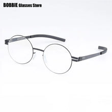 Load image into Gallery viewer, Retro Round Screwless Glasses Frame Handmade Men Vintage Optical Prescription Eyeglasses Business Women Spectacles