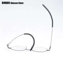 Load image into Gallery viewer, Retro Round Screwless Glasses Frame Handmade Men Vintage Optical Prescription Eyeglasses Business Women Spectacles