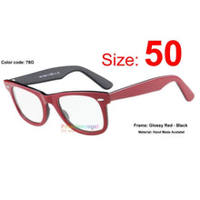 Load image into Gallery viewer, Square style Hand Made Acetate Optic Frame for myopia hyperopia astigmatism Prescription Eyeglasses Sunglasses