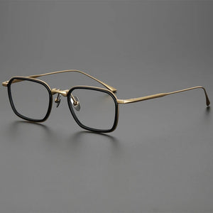 Titanium glasses frame men vintage square optical eyewear Myopia reading women prescription clear eyeglasses