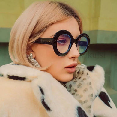 Vintage Elegant Women Round Clear Glasses Retro Optical Eyeglasses Frame Decorative Fake Glasses