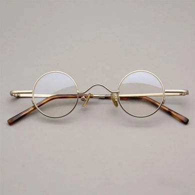 High Quality Vintage Round Luxury Pure Titanium Optical Glasses Frames Men Women  Computer Eyeglasses 50330