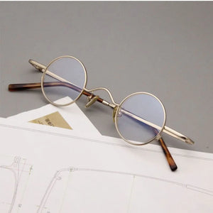High Quality Vintage Round Luxury Pure Titanium Optical Glasses Frames Men Women  Computer Eyeglasses 50330