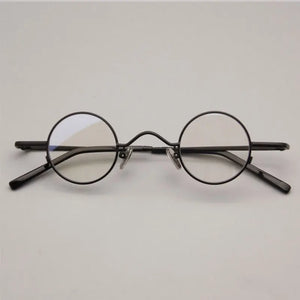 High Quality Vintage Round Luxury Pure Titanium Optical Glasses Frames Men Women  Computer Eyeglasses 50330