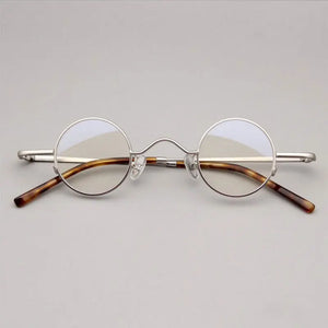 High Quality Vintage Round Luxury Pure Titanium Optical Glasses Frames Men Women  Computer Eyeglasses 50330