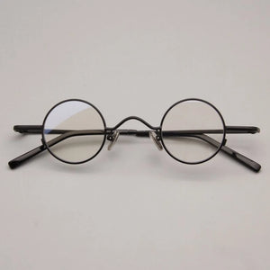 High Quality Vintage Round Luxury Pure Titanium Optical Glasses Frames Men Women  Computer Eyeglasses 50330